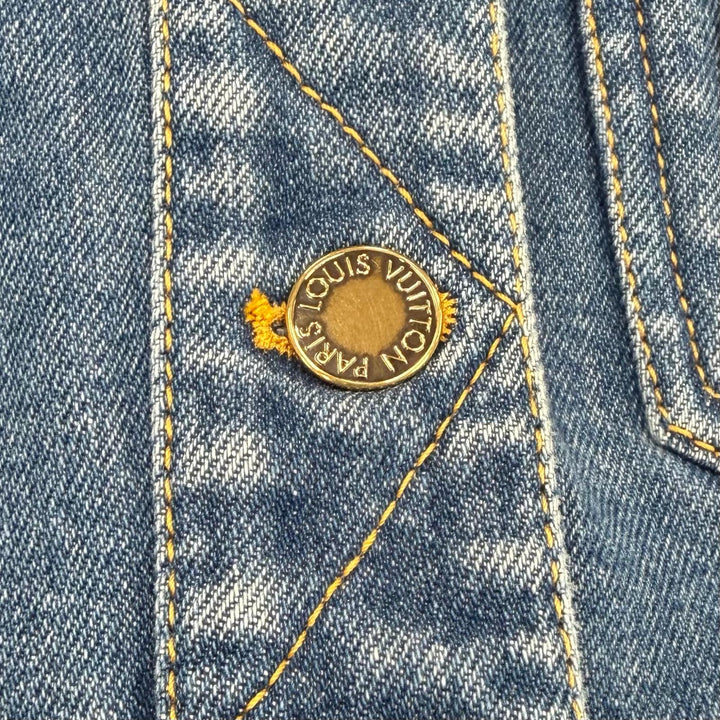 Excellent LOUIS VUITTON Denim Jacket Indigo cotton Women 38 FHVB07DHM