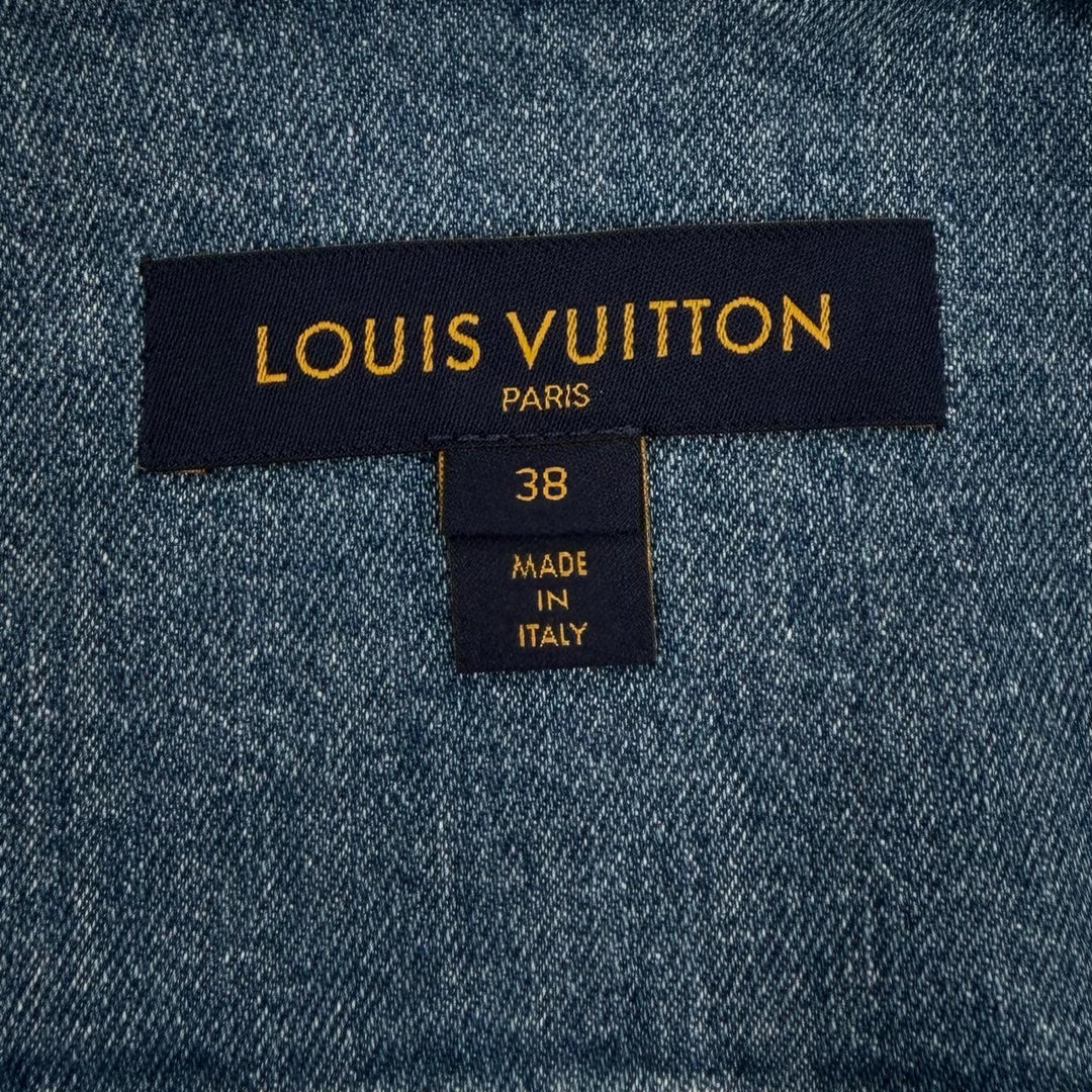Excellent LOUIS VUITTON Denim Jacket Indigo cotton Women 38 FHVB07DHM