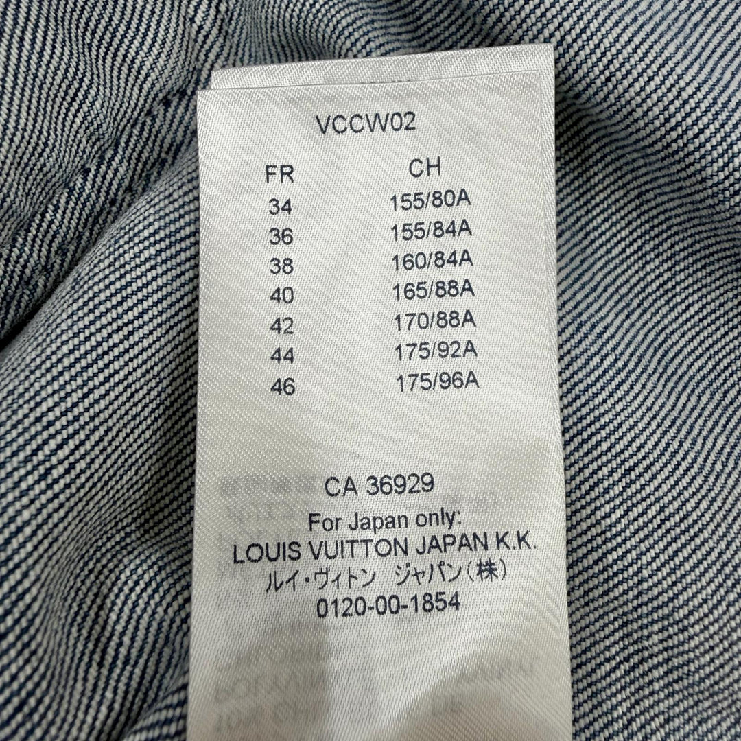 Excellent LOUIS VUITTON Denim Jacket Indigo cotton Women 38 FHVB07DHM