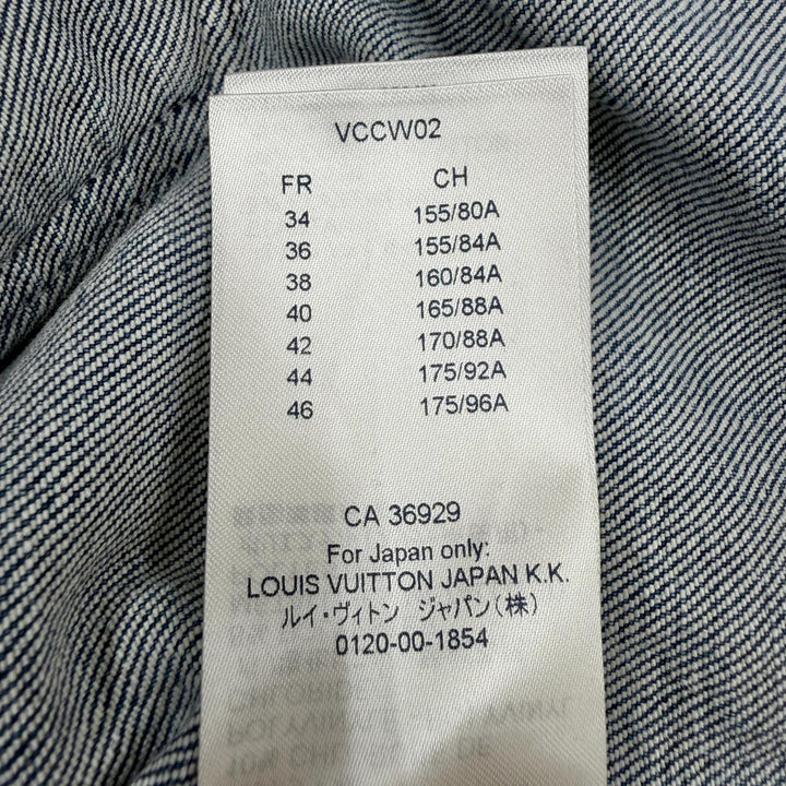 Excellent LOUIS VUITTON Denim Jacket Indigo cotton Women 38 FHVB07DHM