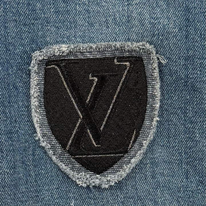Excellent LOUIS VUITTON Denim Jacket Indigo cotton Women 38 FHVB07DHM