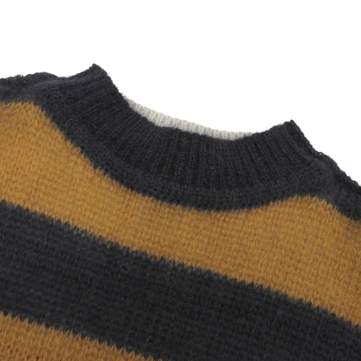 Excellent MARNI sweater Striped long-sleeved knit top Multi mohair GCMG0204Q0
