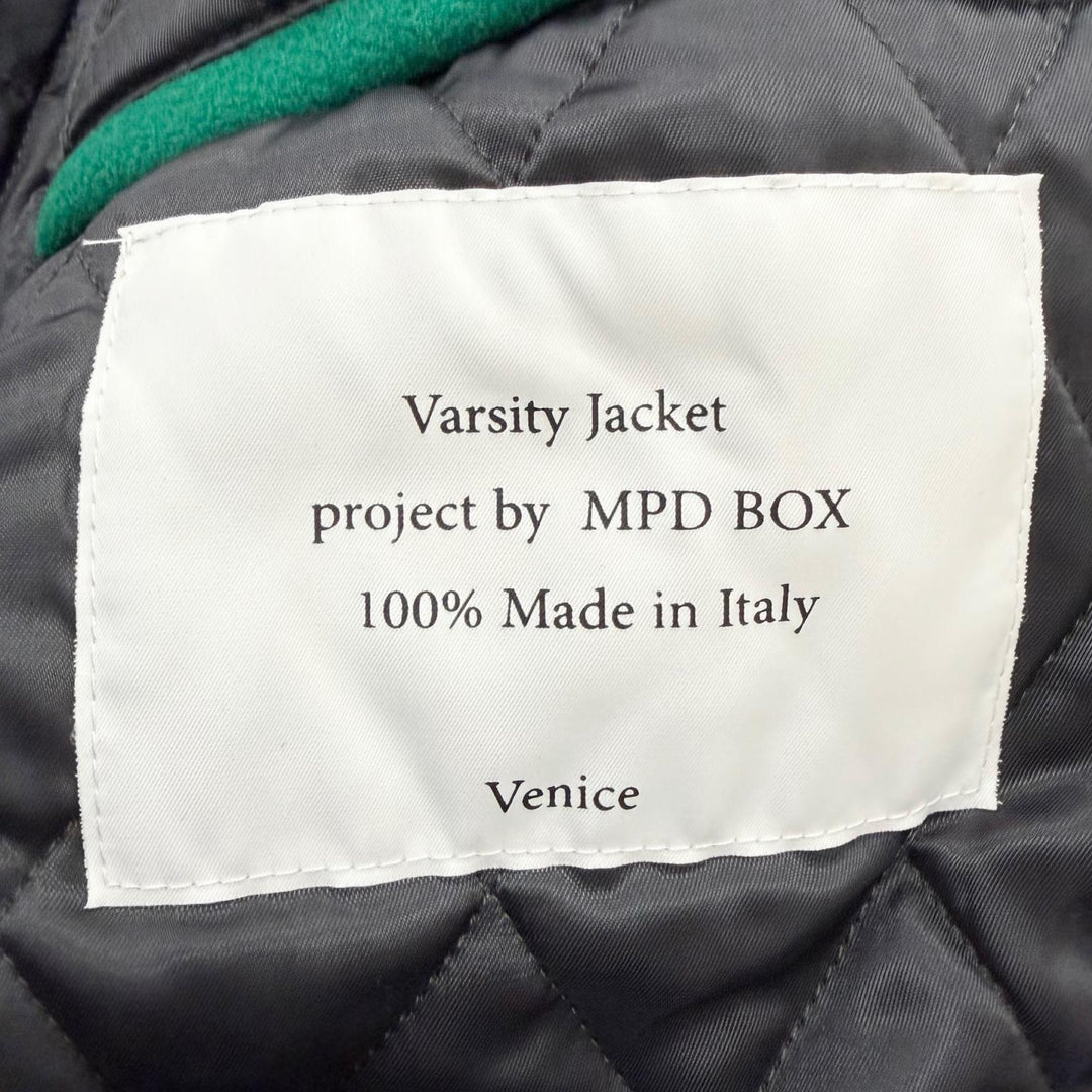 Excellent MPD BOX Stajan Padded varsity jacket with lambskin leather trim