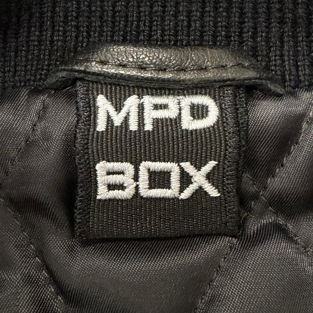 Excellent MPD BOX Stajan Padded varsity jacket with lambskin leather trim