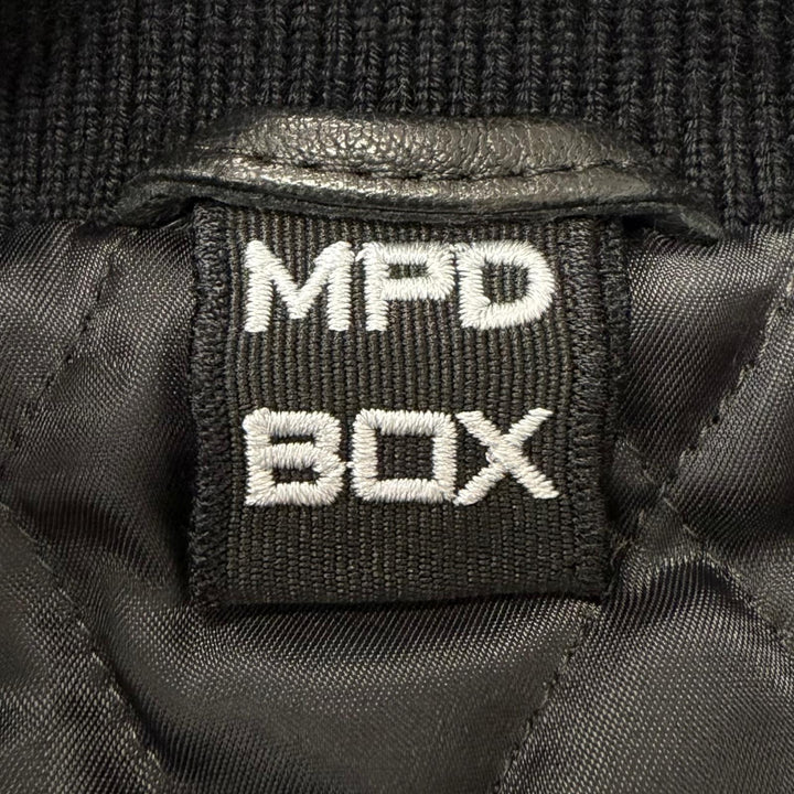 Excellent MPD BOX Stajan Padded varsity jacket with lambskin leather trim