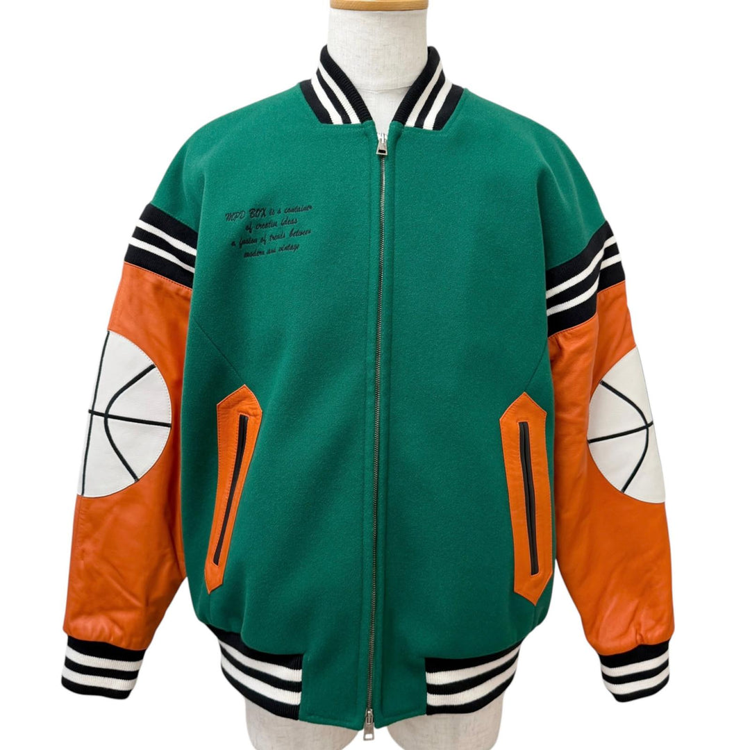 Excellent MPD BOX Stajan Padded varsity jacket with lambskin leather trim