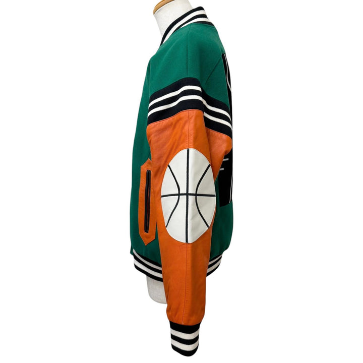 Excellent MPD BOX Stajan Padded varsity jacket with lambskin leather trim