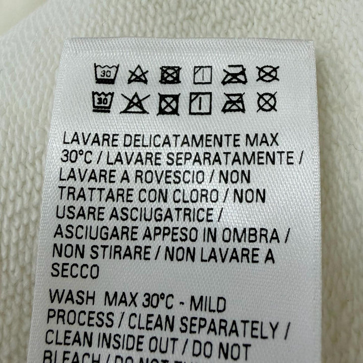 Pristine BALENCIAGA hoodie Logo print pullover Ivory cotton mens 3 818433