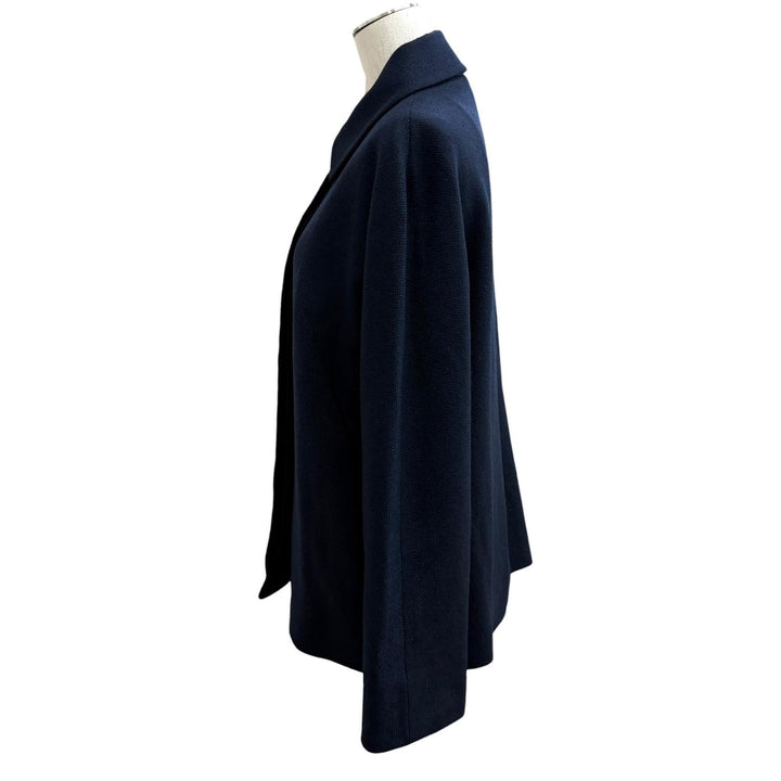 Great LOUIS VUITTON Jacket Monogram lining, concealed placket. Navy cashmere 42