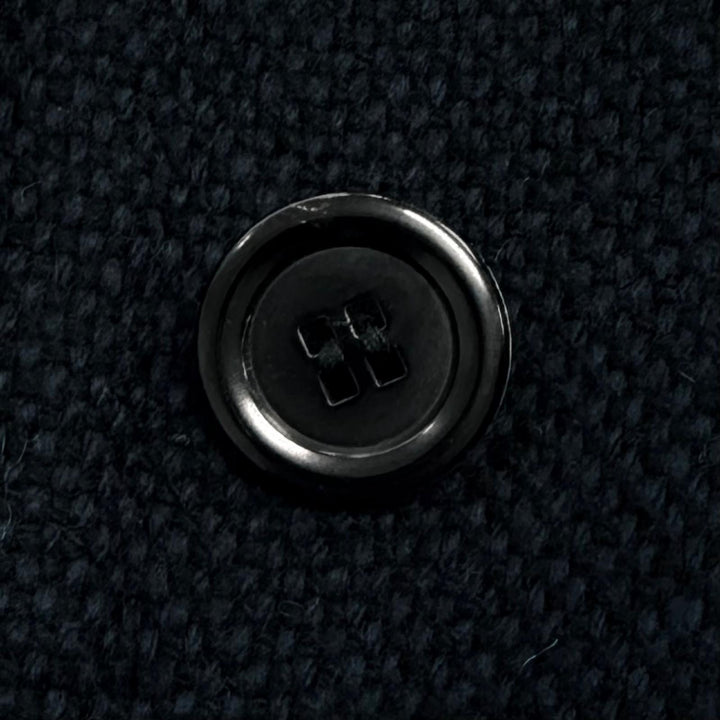 Great LOUIS VUITTON Jacket Monogram lining, concealed placket. Navy cashmere 42