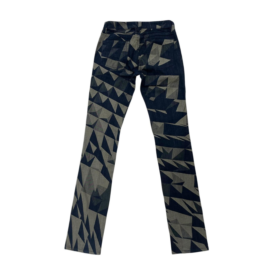 Great ISSEY MIYAKE Denim pants Geometric pattern jacquard wool Women 1 IM93FF533