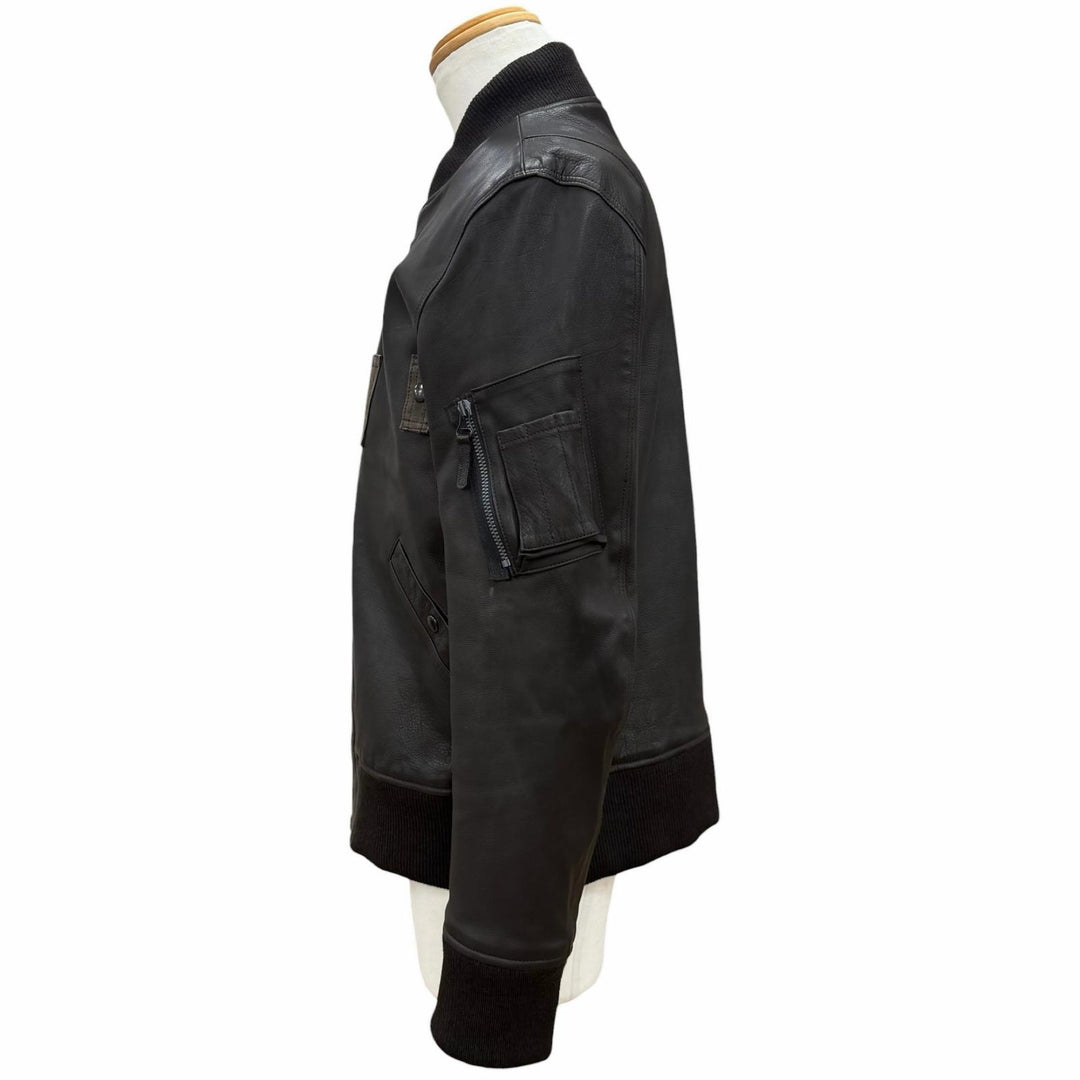 Very Good ISAMUKATAYAMA BACKLASH FULLCOUNT Bomber jacket Calf leather mens 3