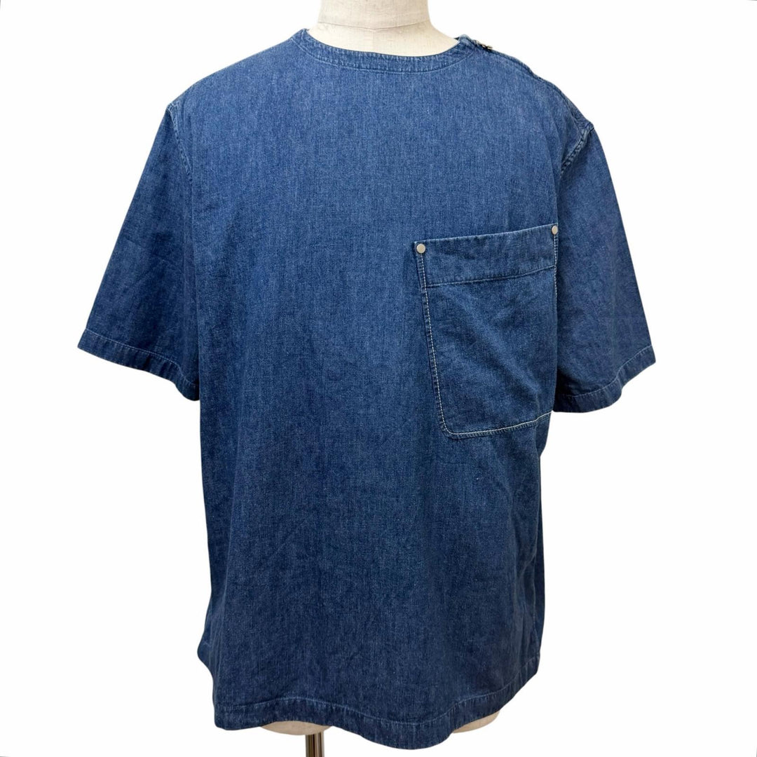 Excellent HERMES tops Serie Button Chest Pocket T-shirt