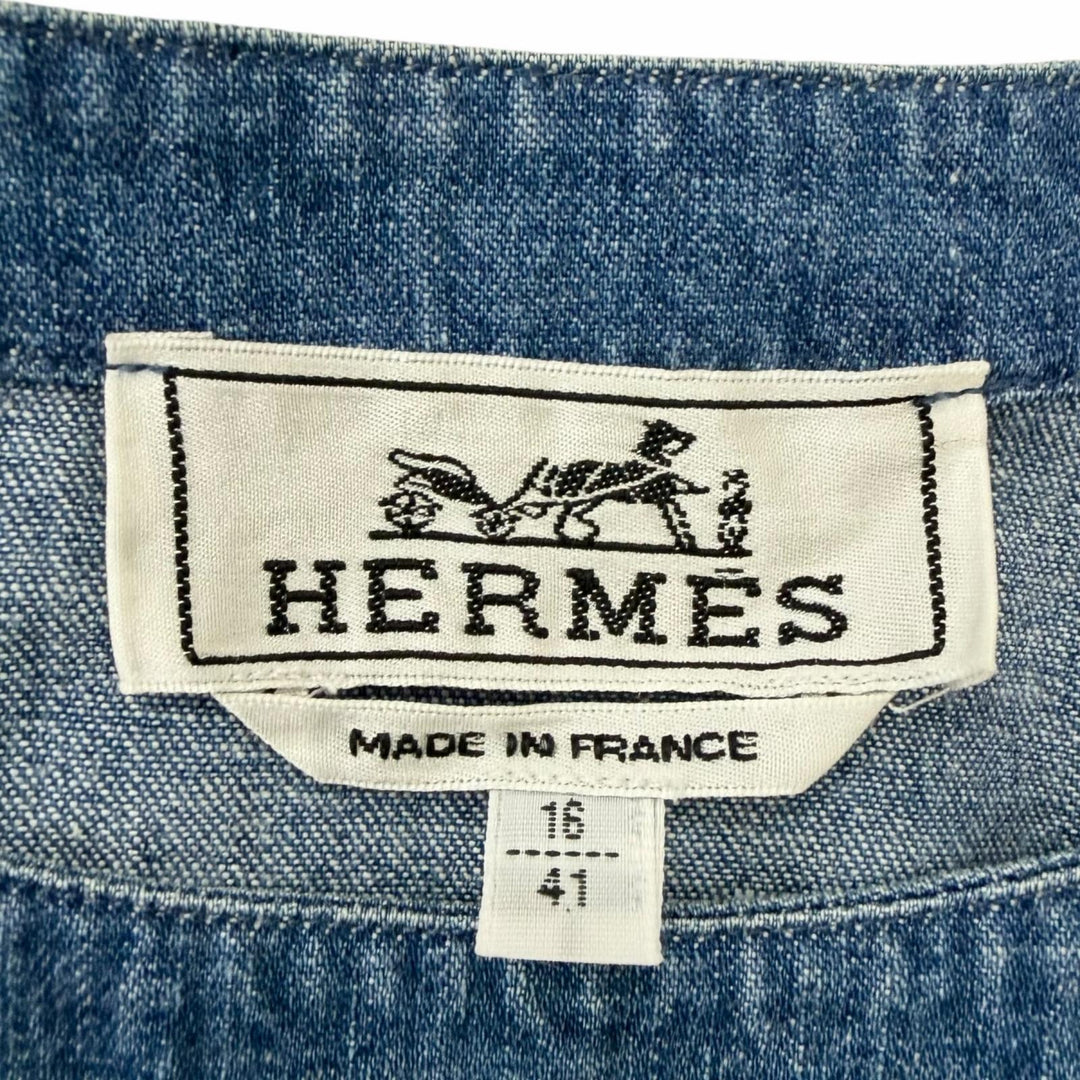 Excellent HERMES tops Serie Button Chest Pocket T-shirt