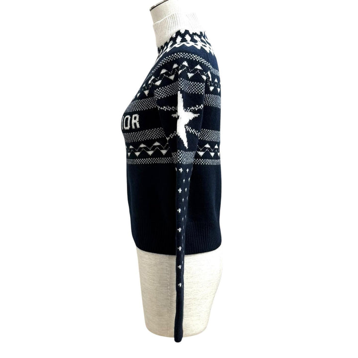 Great Christian Dior sweater Navy wool Women 38 144S60AM134