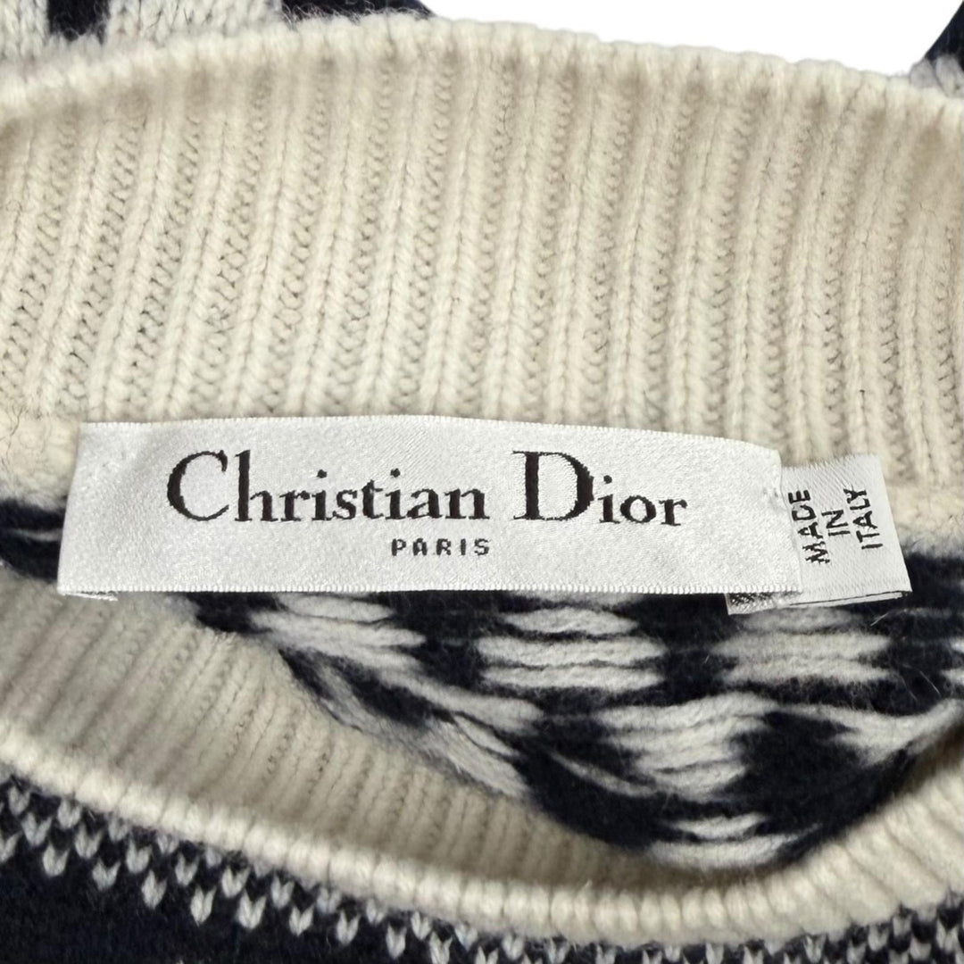 Great Christian Dior sweater Navy wool Women 38 144S60AM134