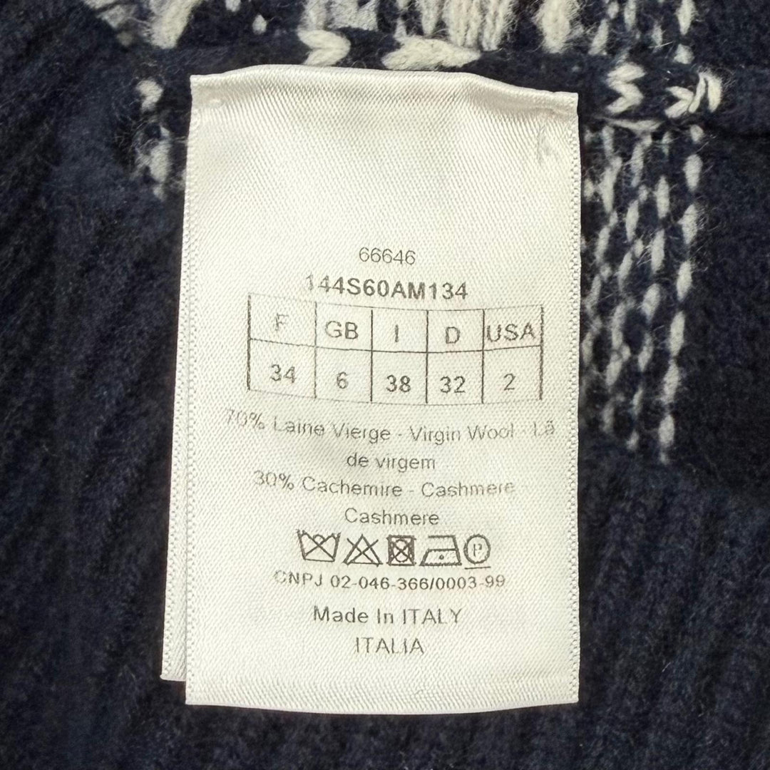 Great Christian Dior sweater Navy wool Women 38 144S60AM134