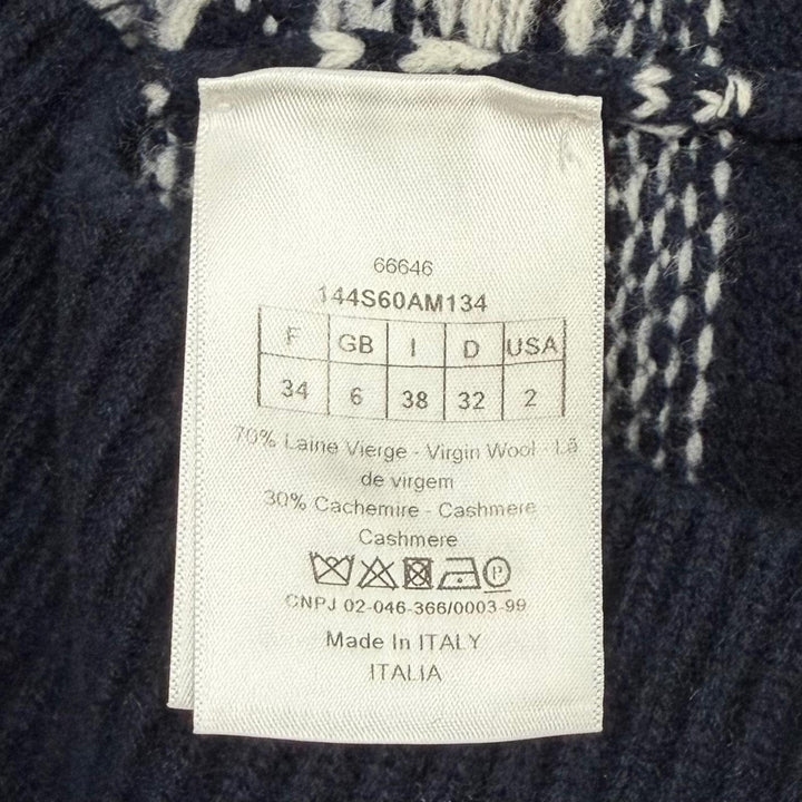 Great Christian Dior sweater Navy wool Women 38 144S60AM134