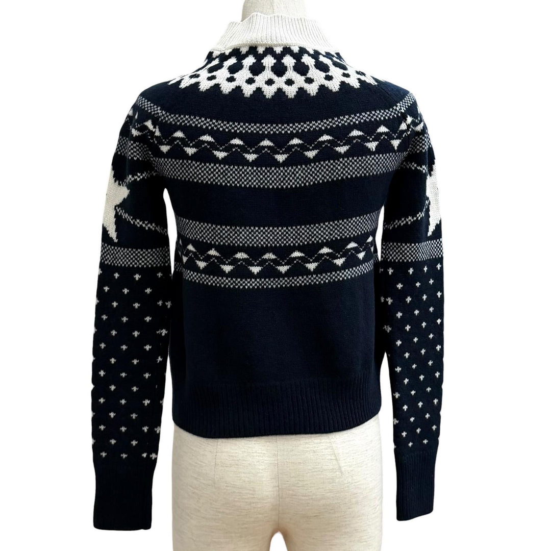 Great Christian Dior sweater Navy wool Women 38 144S60AM134