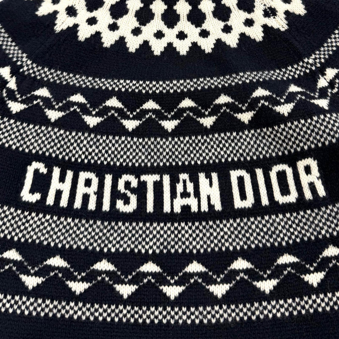 Great Christian Dior sweater Navy wool Women 38 144S60AM134