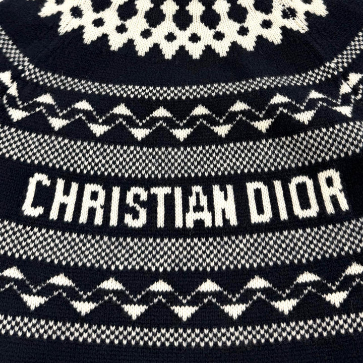 Great Christian Dior sweater Navy wool Women 38 144S60AM134
