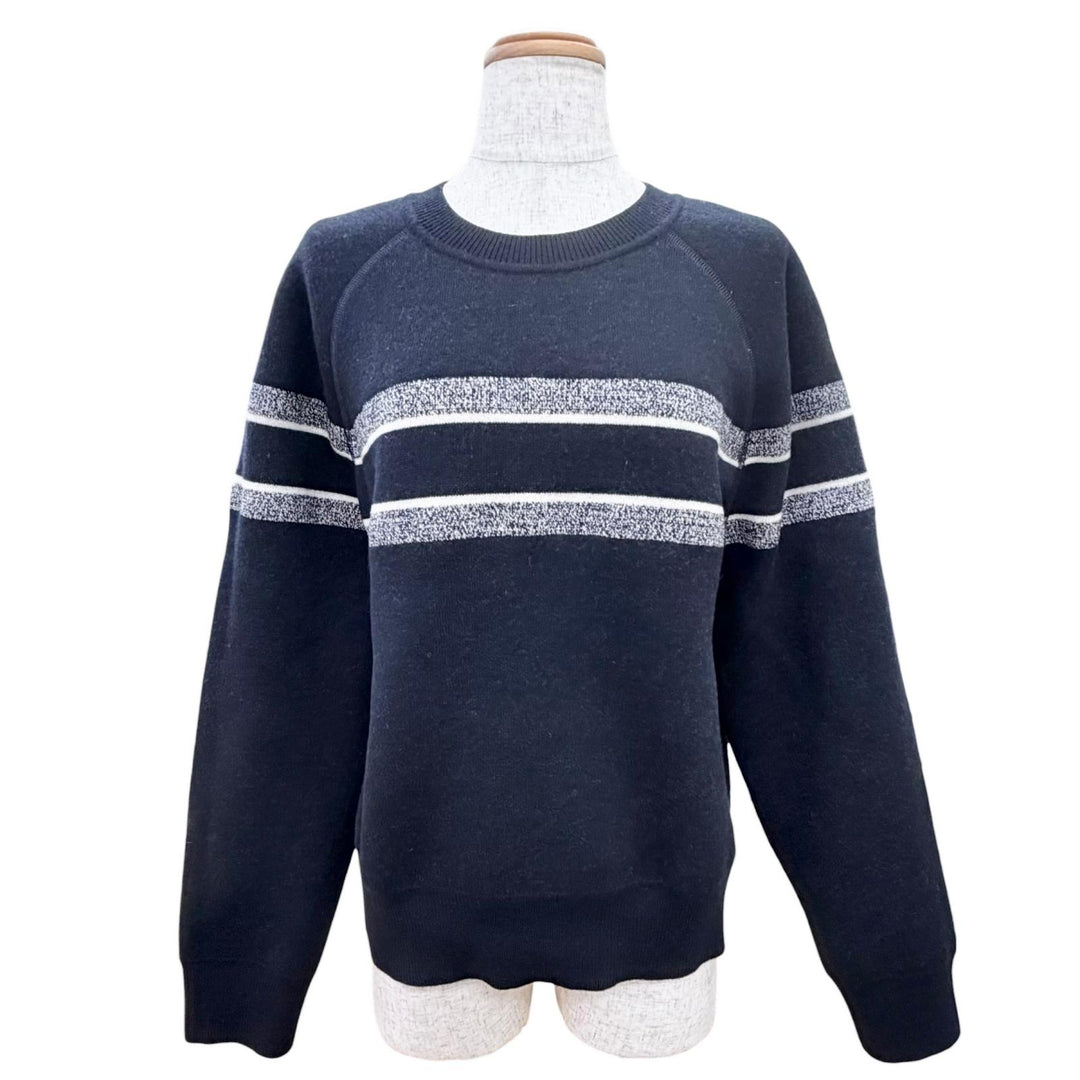 Great Christian Dior Oblique logo reversible longsleeve knit Navy 44 054S55AM055