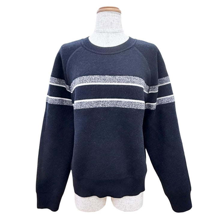 Great Christian Dior Oblique logo reversible longsleeve knit Navy 44 054S55AM055