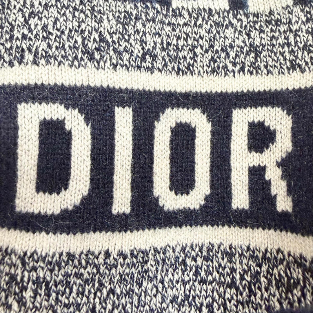 Great Christian Dior Oblique logo reversible longsleeve knit Navy 44 054S55AM055