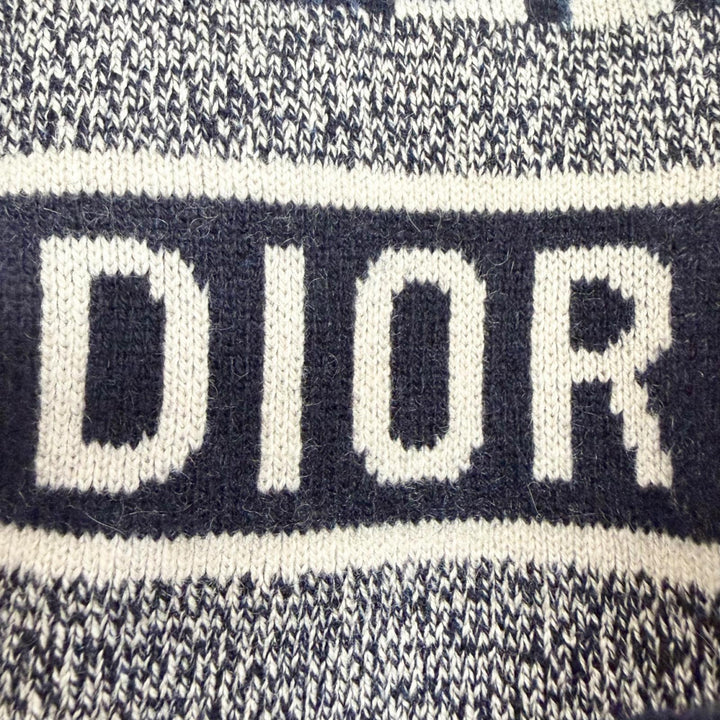 Great Christian Dior Oblique logo reversible longsleeve knit Navy 44 054S55AM055