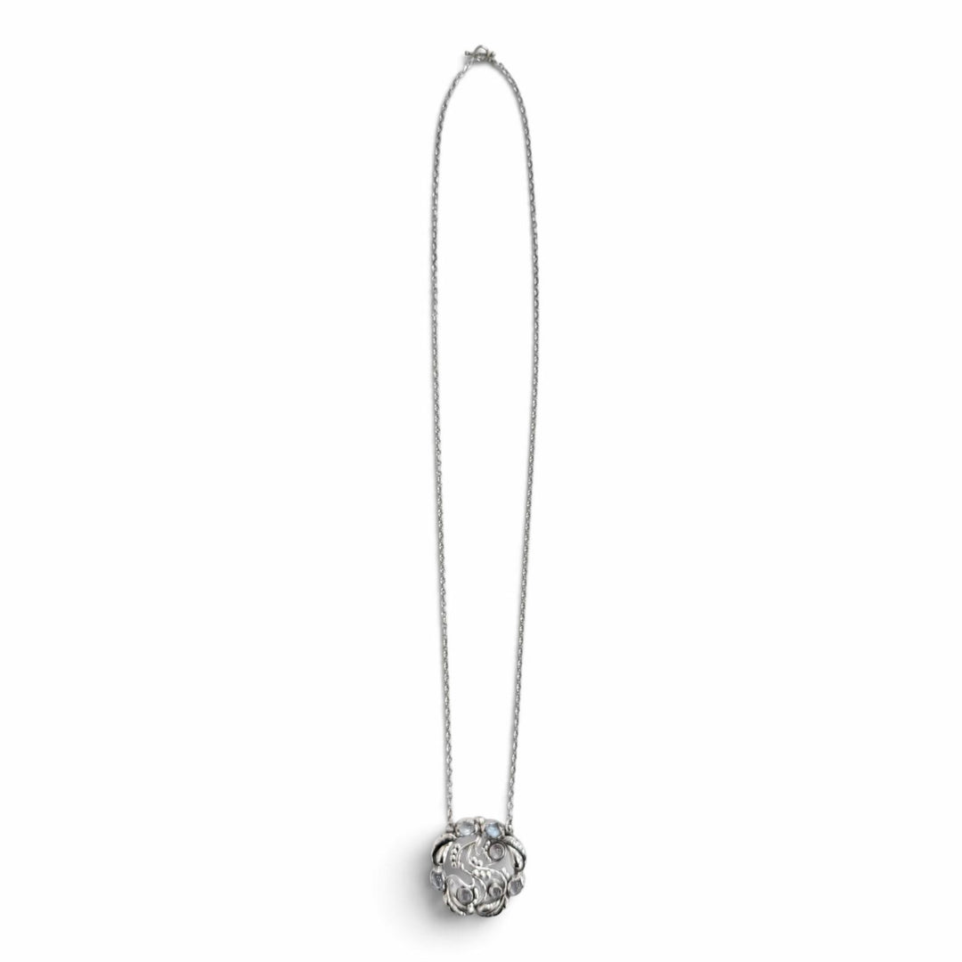 Great Georg Jensen Necklace Blossom T-Bar Pendant Silver 925 Women 259