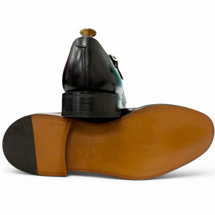 Pristine John Lobb Dress shoes WILLIAM Double monk strap black leather mens
