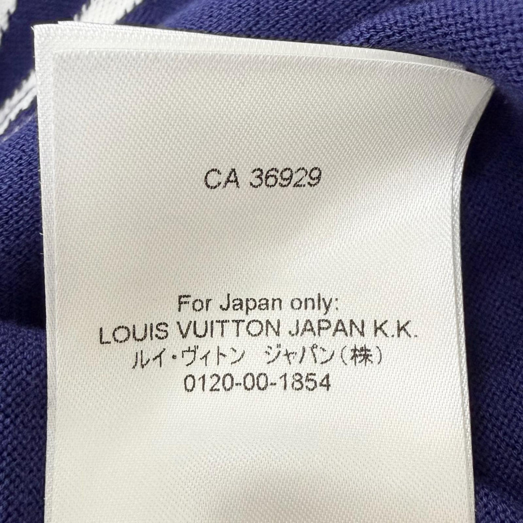 Excellent LOUIS VUITTON Short sleeve knit Inside out Navy cotton mens XS