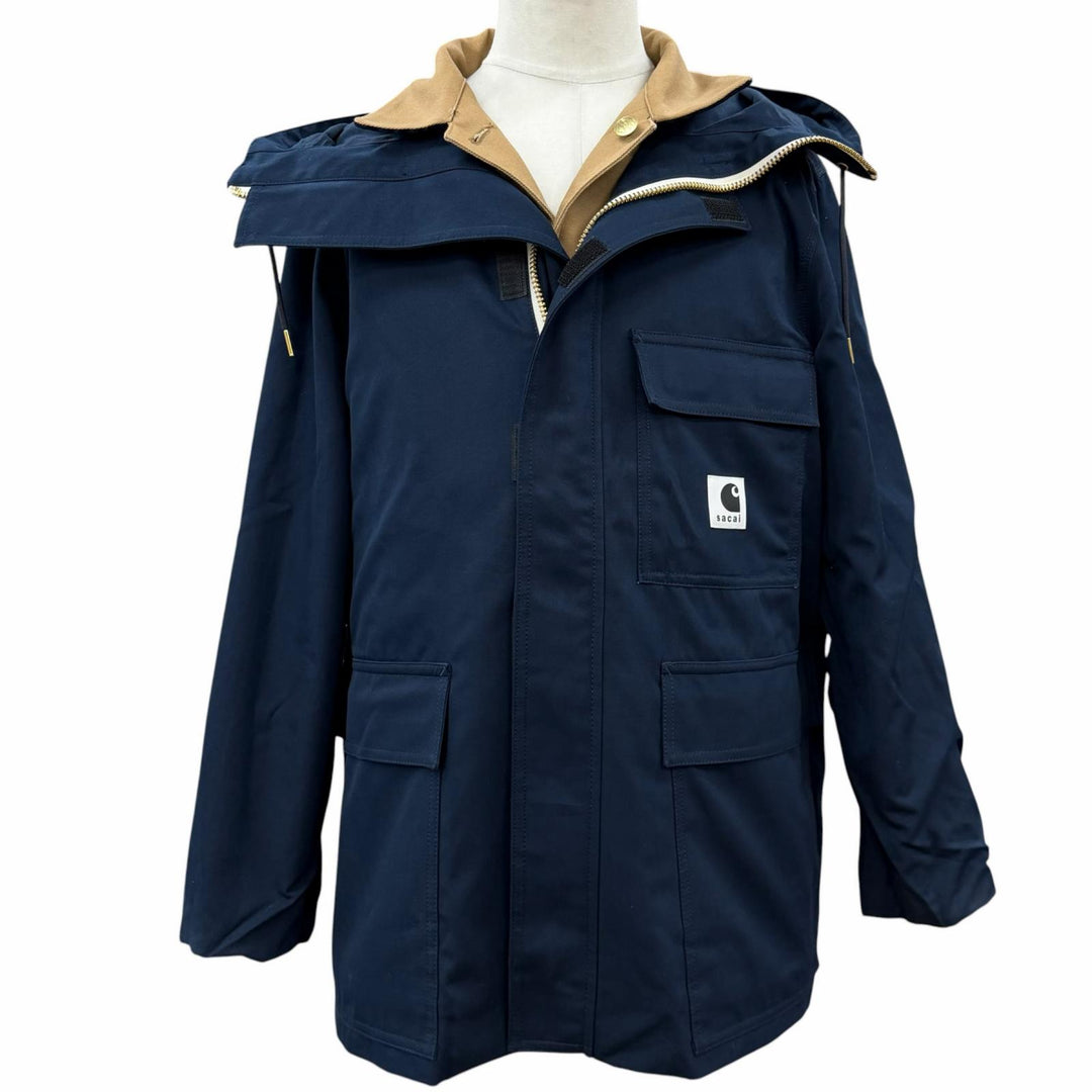 Excellent Sacai Carhartt coat Reversible Coat 3 beige cotton mens 1 24-03390M