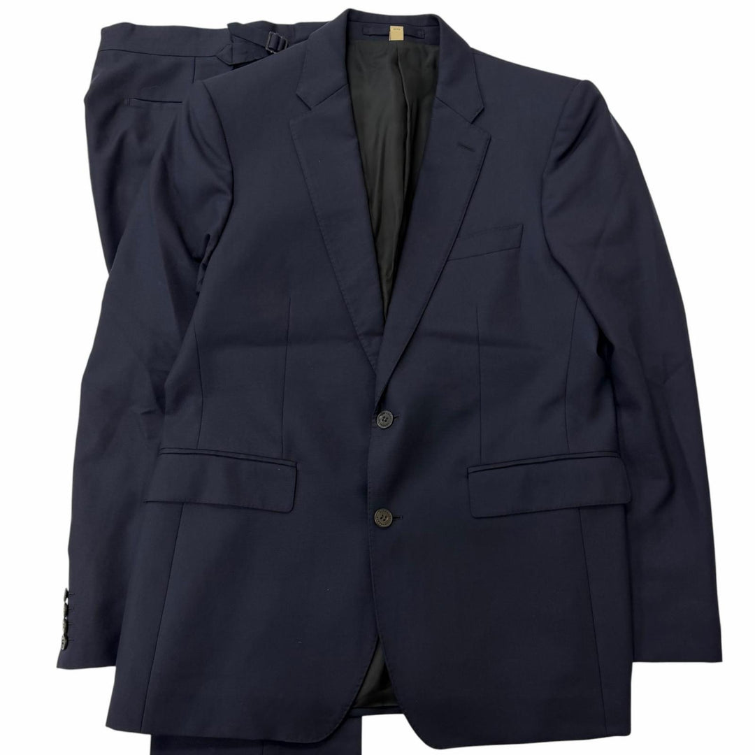 Great BURBERRY suit single Navy wool mens 8001230