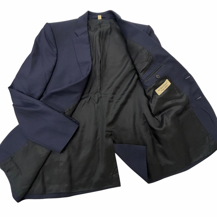 Great BURBERRY suit single Navy wool mens 8001230