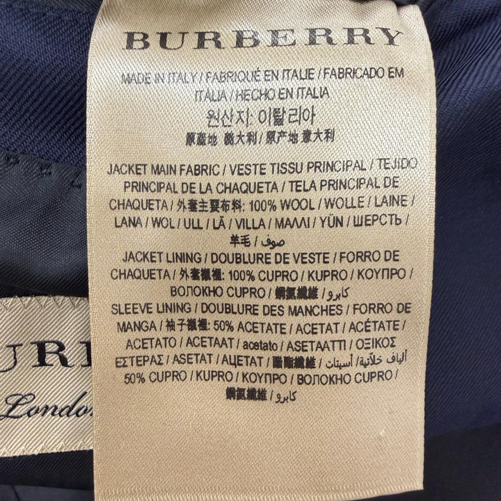 Great BURBERRY suit single Navy wool mens 8001230