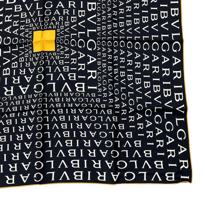Pristine BVLGARI scarf Logo mania Large, all-over print stole multicolor silk