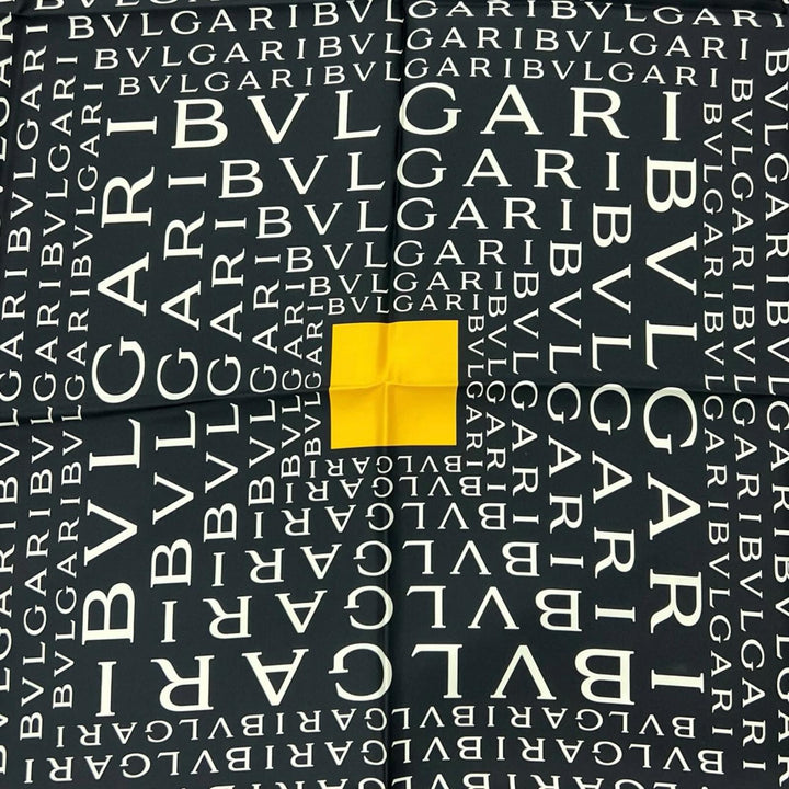 Pristine BVLGARI scarf Logo mania Large, all-over print stole multicolor silk