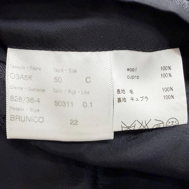 Great Brioni suit Super 160s Single Jacket and Pants Suit Two-Piece Set Navy 50