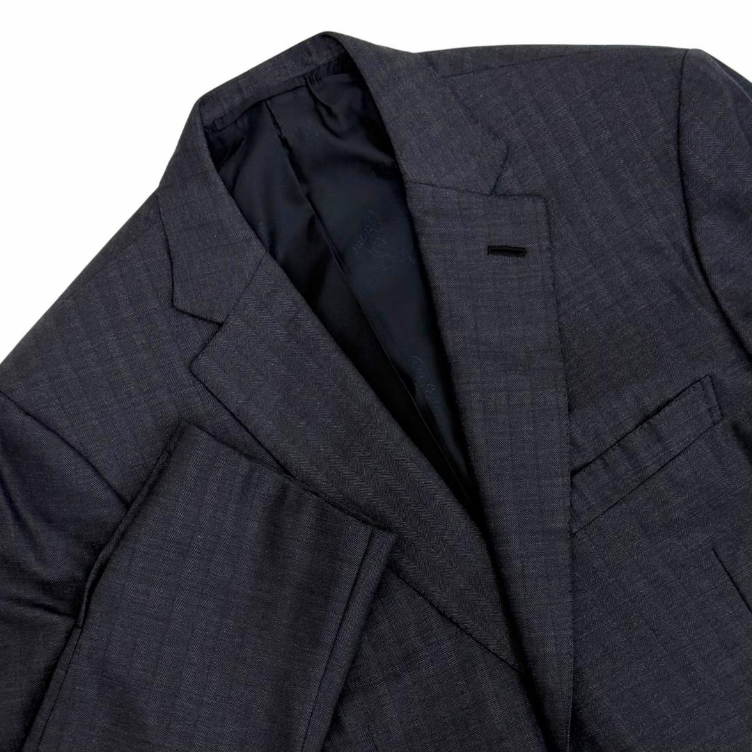 Great Brioni suit Super 160s Single Jacket and Pants Suit Two-Piece Set Navy 50