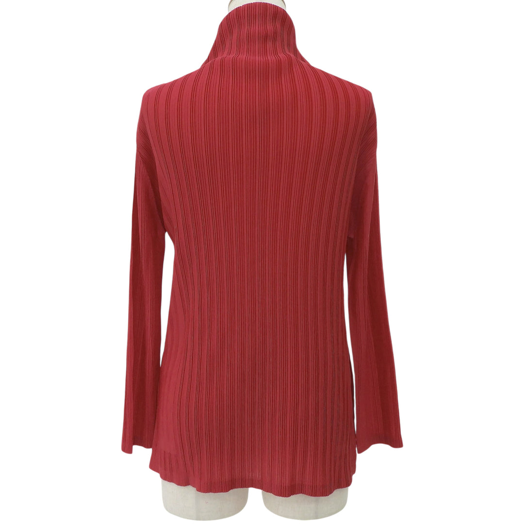 Excellent PLEATS PLEASE tops turtleneck Red polyester Women 3 PP53-FK363