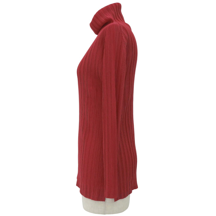 Excellent PLEATS PLEASE tops turtleneck Red polyester Women 3 PP53-FK363