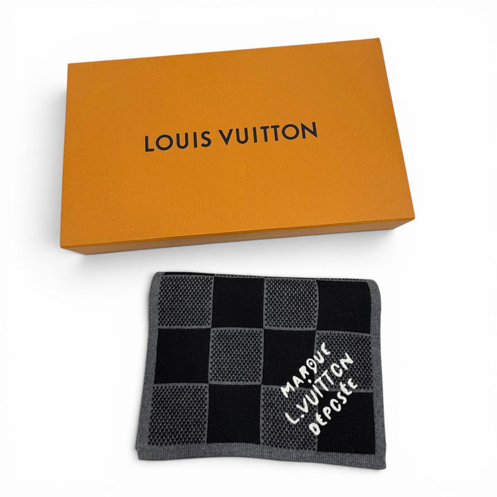 Excellent LOUIS VUITTON Scarf Damier Heritage Scarf wool mens M92664