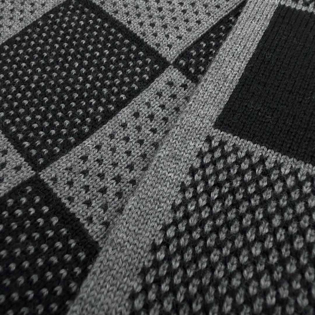 Excellent LOUIS VUITTON Scarf Damier Heritage Scarf wool mens M92664