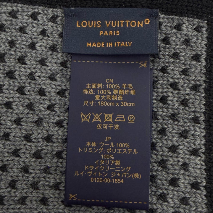Excellent LOUIS VUITTON Scarf Damier Heritage Scarf wool mens M92664
