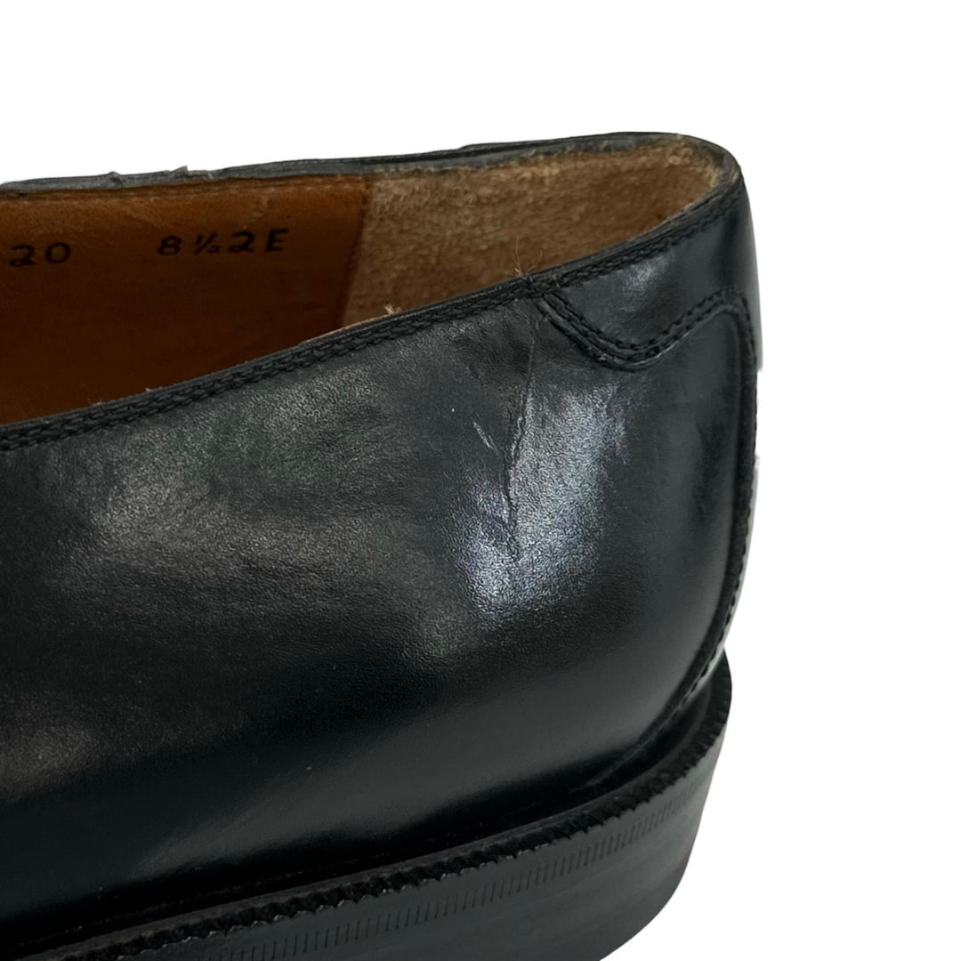 Excellent Salvatore Ferragamo Leather shoes single monk strap black mens 8.5