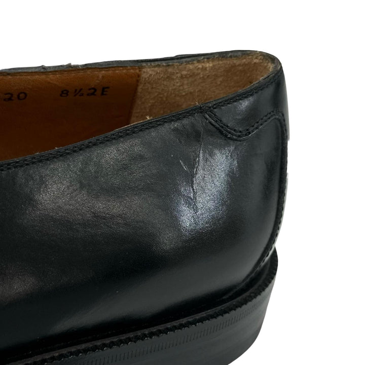Excellent Salvatore Ferragamo Leather shoes single monk strap black mens 8.5