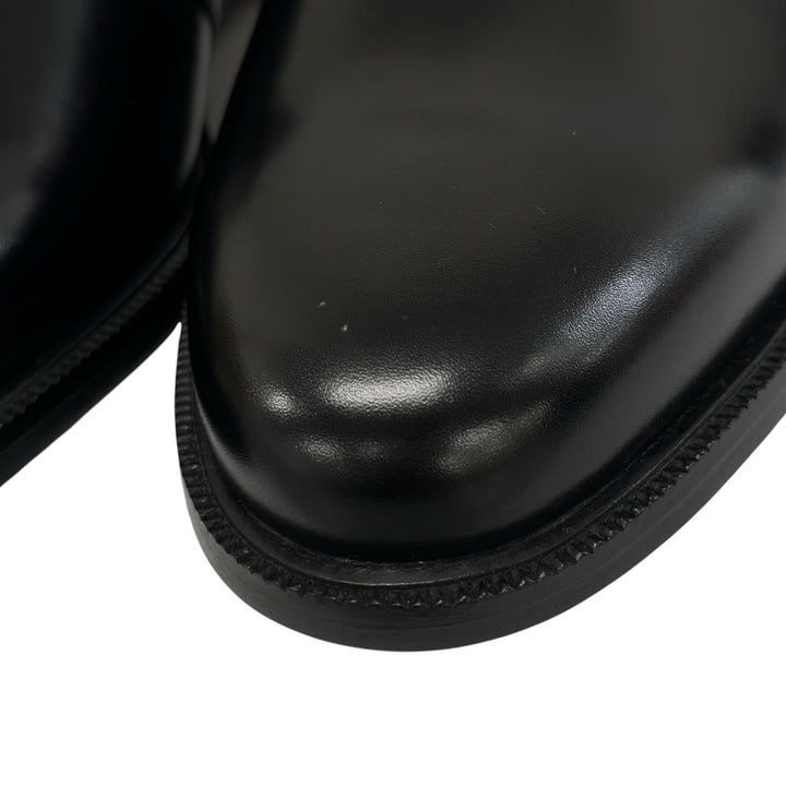 Excellent Salvatore Ferragamo Leather shoes single monk strap black mens 8.5