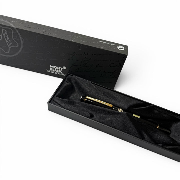 Excellent MONTBLANC fountain pen Meisterstück Classic black 14K mens