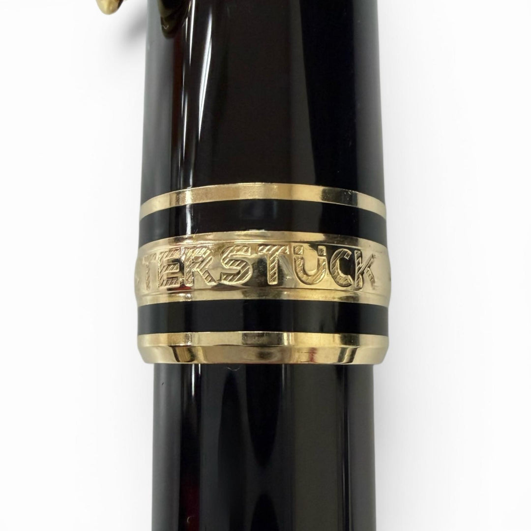 Excellent MONTBLANC fountain pen Meisterstück Classic black 14K mens